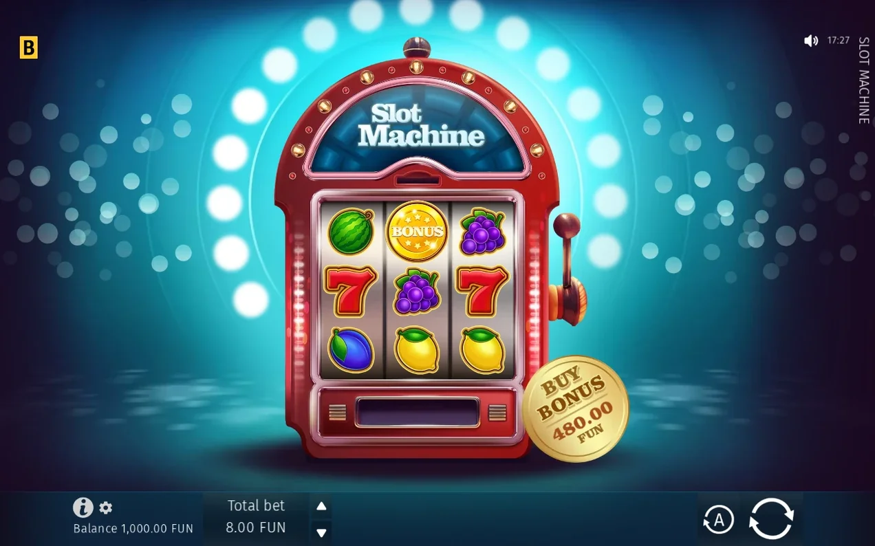 Base game reels show a Bonus coin symbol at an 8.00 FUN bet, Buy Bonus button reading 480.00 FUN.